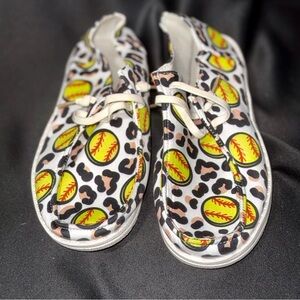 Leopard Baseball Print Shoes